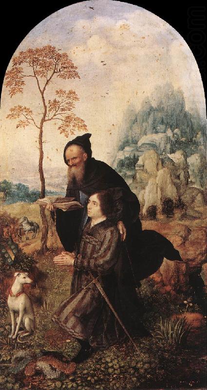 GOSSAERT, Jan (Mabuse) St Anthony with a Donor dfg china oil painting image